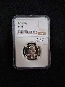 1956 PF68. SILVER Quarter
