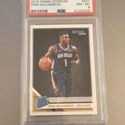 Zion Williamson Donruss PSA8 Rookie