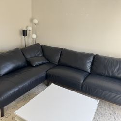 L-SHAPE GENUINE LEATHER SOFA