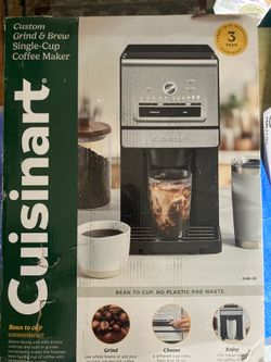 Cuisinart Coffee Maker, Grind and Brew Single Serve Coffee Maker, 6 Cup Sizes, Built-in Stainless Steel Burr Mill, Adjustable Strength, Grind Control 