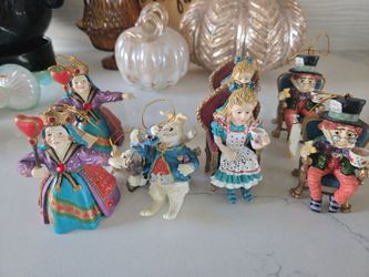 Vintage Alice in wonderland ornaments