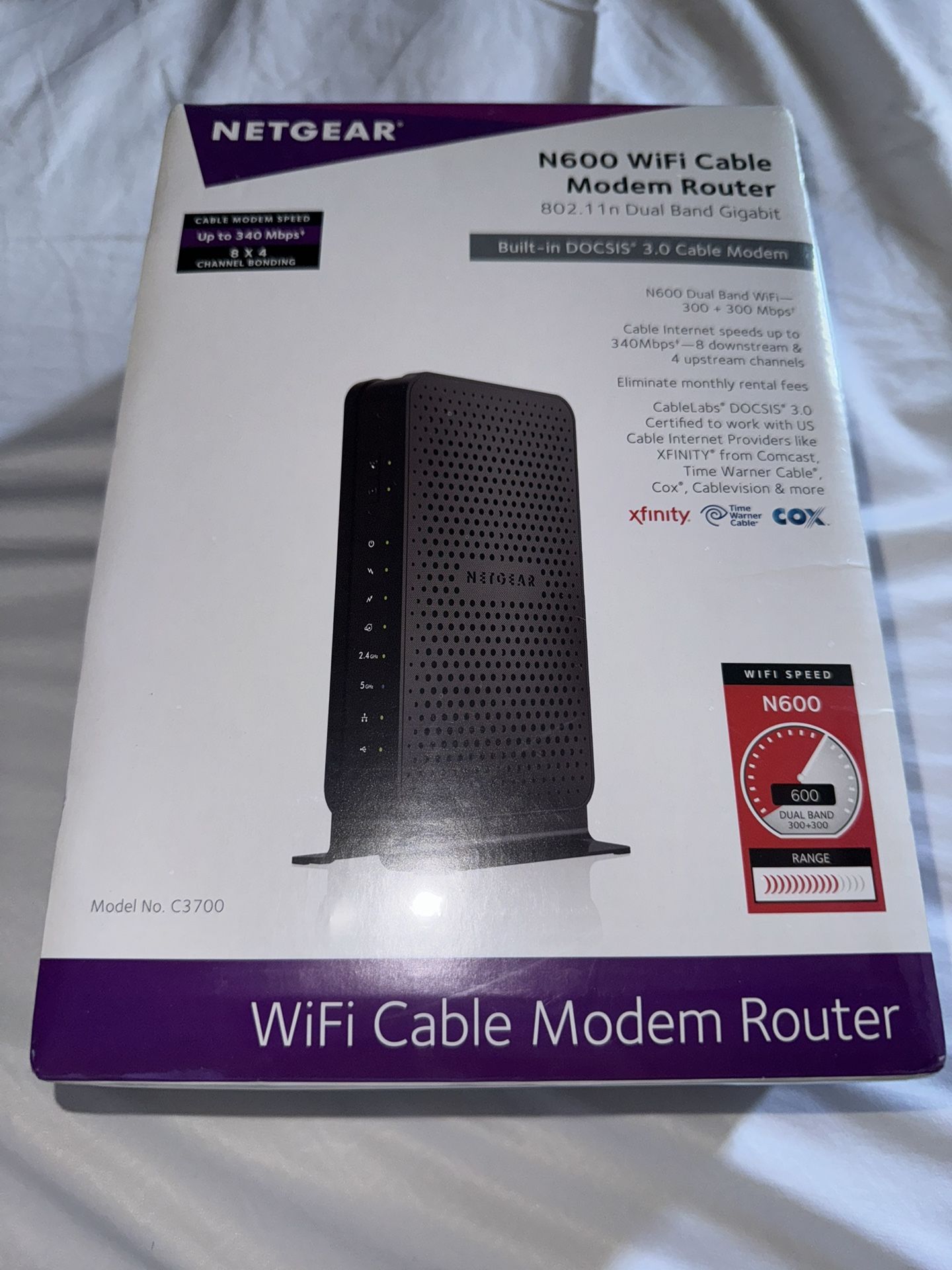 Netgear N600 WiFi Cable Modem Router