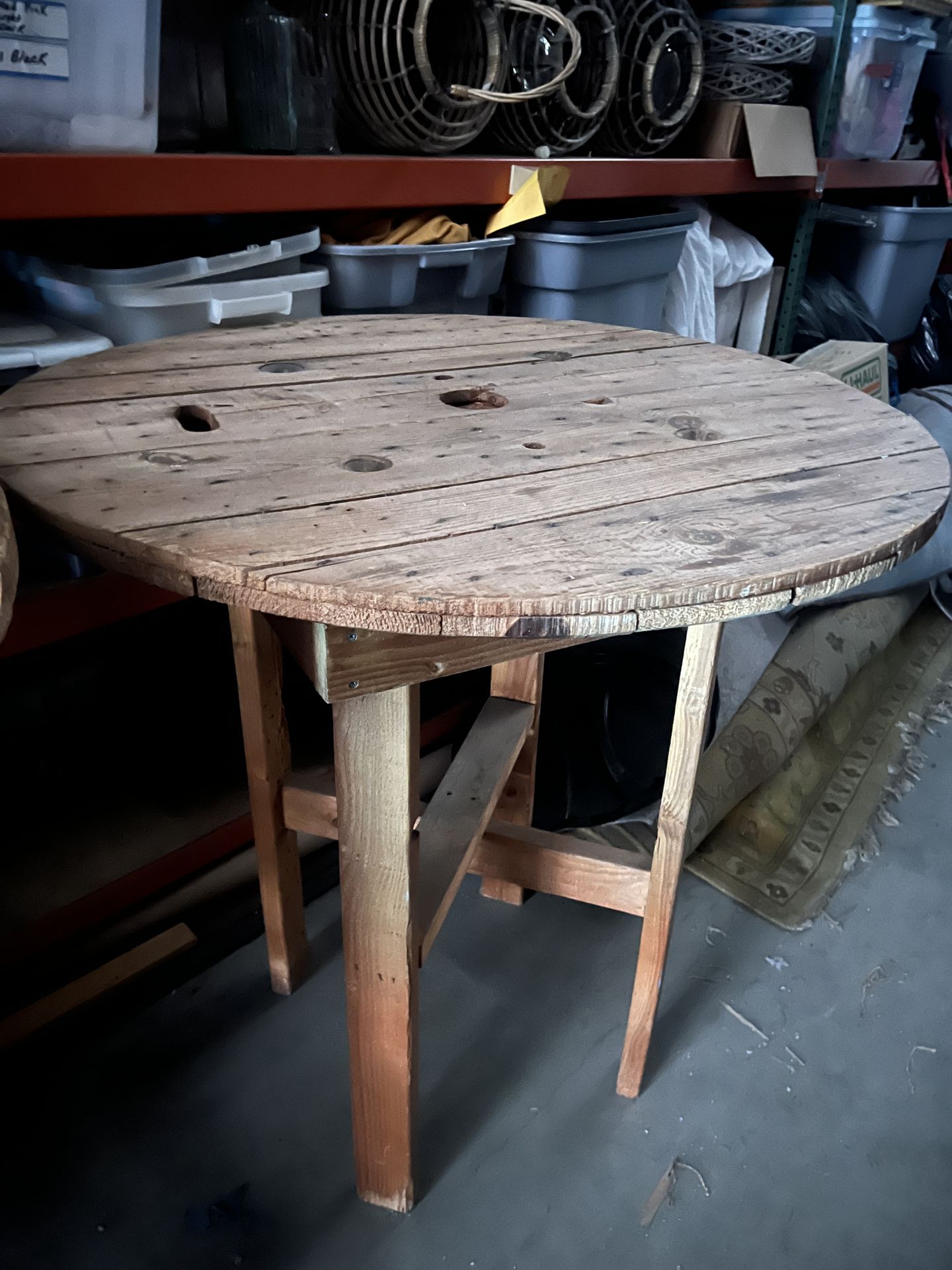 Rustic 42” Round Tables / standing or stool height wooden tables