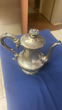 Antique silver (plate) tea pot