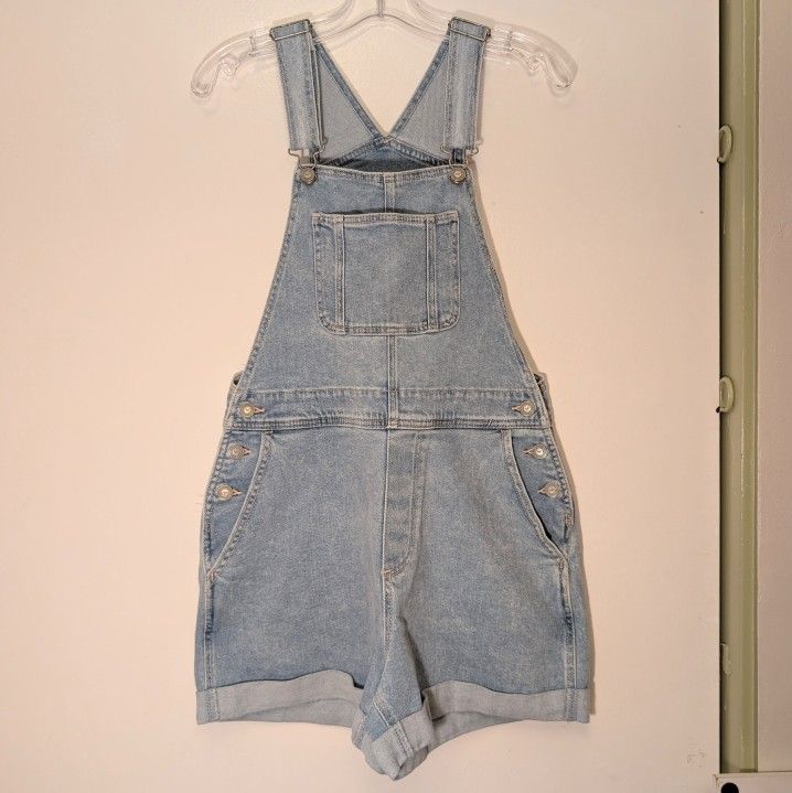 Vintage Hollister Denim Overall Shorts Size Small Brand New Originally $55+ tax