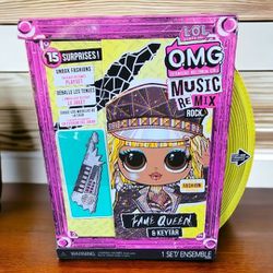 LOL Surprise OMG Fame Queen Fashion Doll With Keytar Remix Rock Band Toy NEW