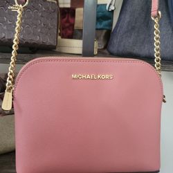 Michael Kors Leather Dome Crossbody 