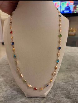 Necklace with Multicolor Stones