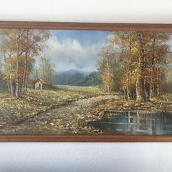 Beautiful Signed painting with frame