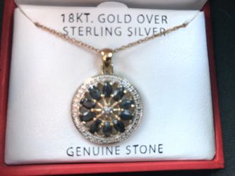 18KT Gold over Sterling Silver Pendant with chain