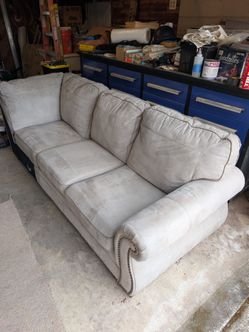 Grey sectional sofa set with recliner