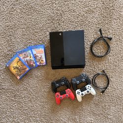 PS4, controllers, and games