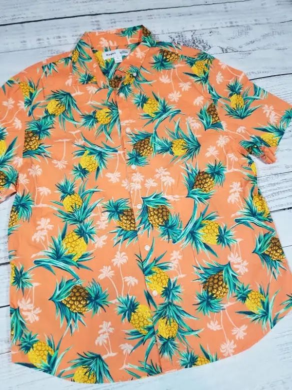 Old navy Mens Pineapple Shirt Size Médium
