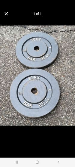 York Barbell 75lbs Weight Plates