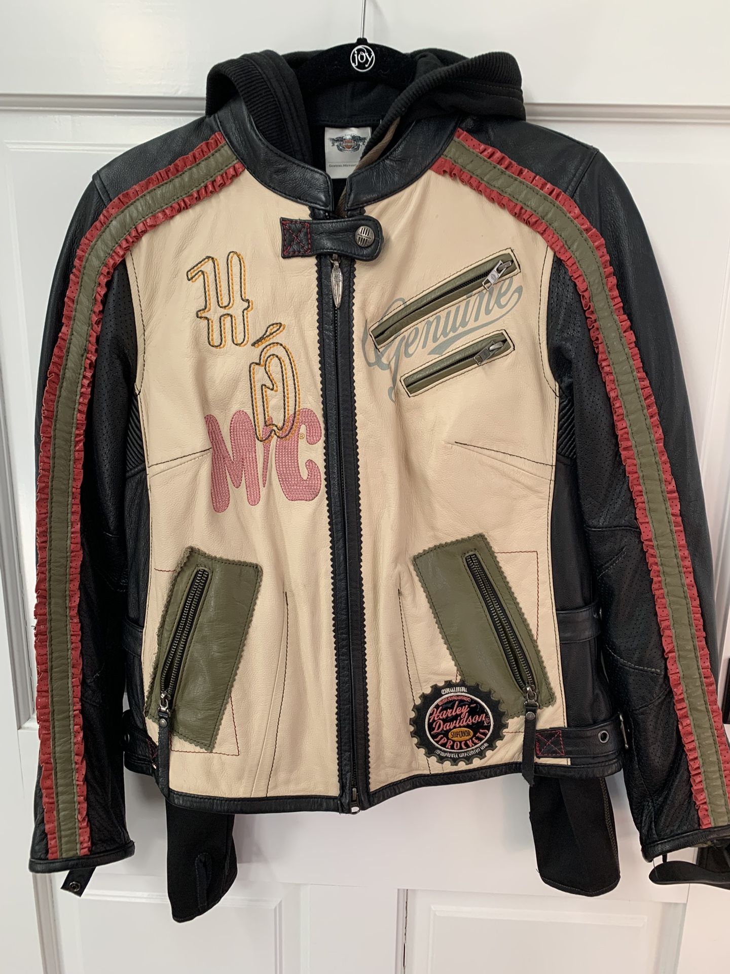 Ladies Vintage Leather Jacket Harley - Davidson