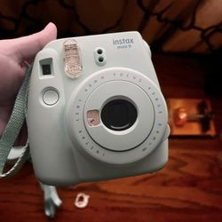 Teal Blue Fuji Instax Polaroid Camera With Case 