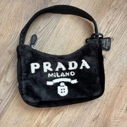 Prada Milano Terry Re- Edition 2000 Shoulder Bag Black