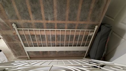 White Iron bed frame - head and footboard