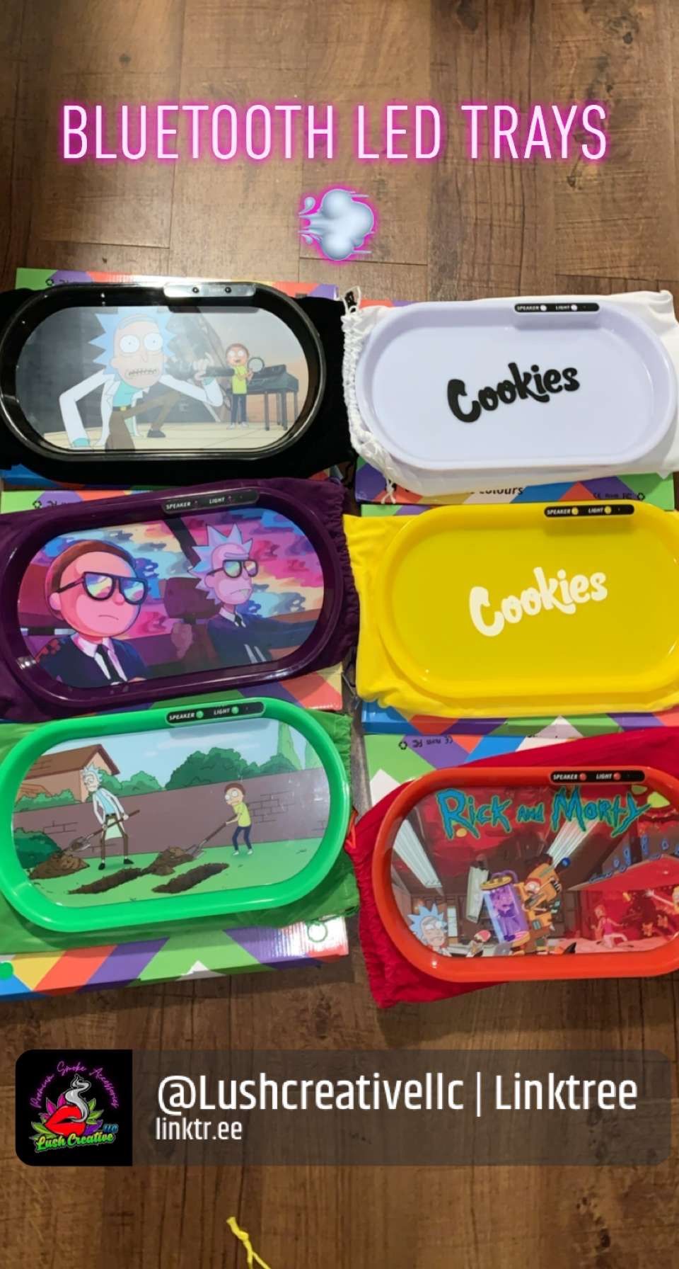 Bluetooth LED Rolling Trays
