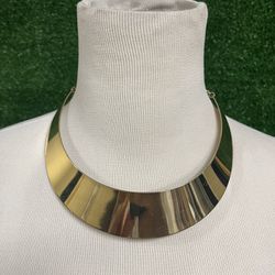 Express Gold Large Metal Choker Like Necklace