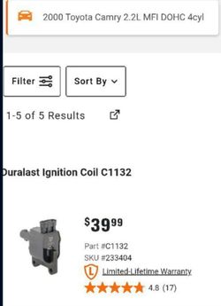 Ignition Coils for 2000 Toyota Camry