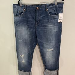 NWT Joe Fresh Style Women's Jeans Size 32 (14) Boot Cut Medium  Blue Mid Rise