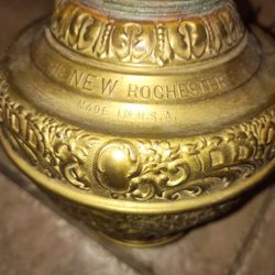 Antique Brass Lamp, Needs Shade And To Be Rewired 