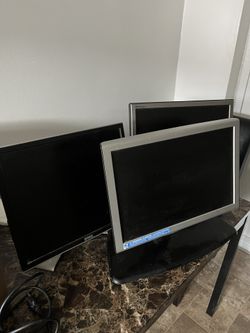 Computer LCD Monitors Screens Dell Westinghouse Work Good