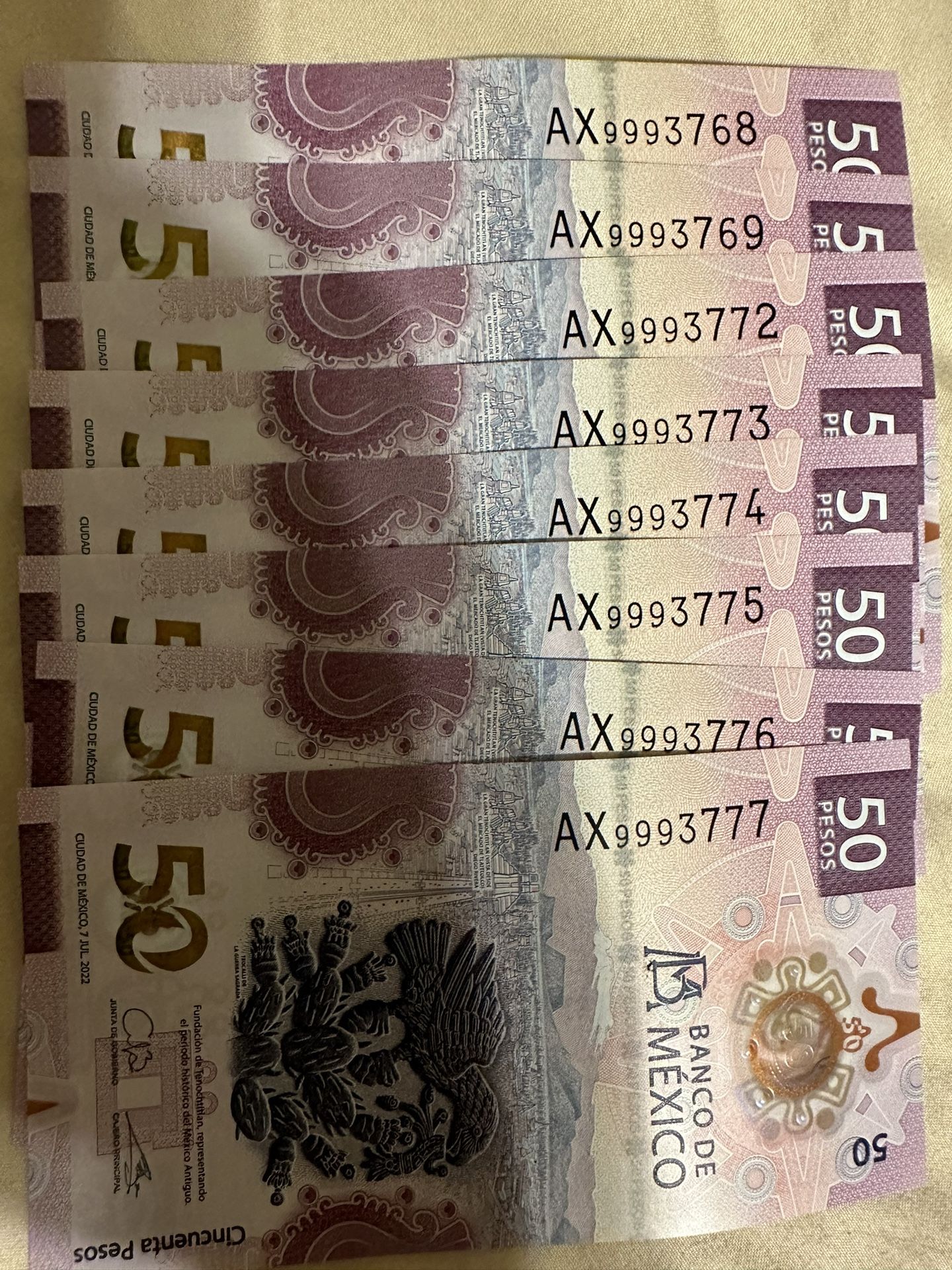 Billete De 50 Pesos Ajolote