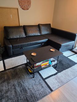 Ikea Friheten black Sofa bed with storage