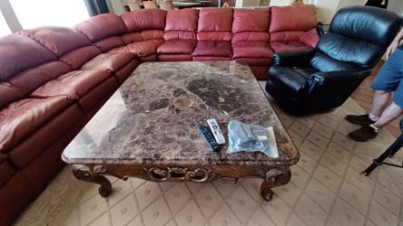 Red leather sectional must go!