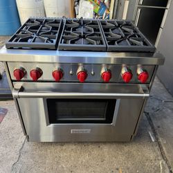 Wolf 36 Gas Range - 6 Burners Model # GR366