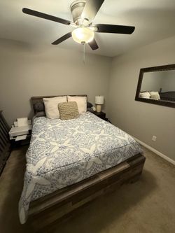 Queen size bed with head and foot board