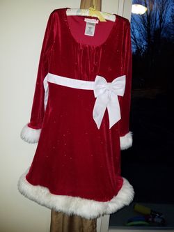 Girls size 10 Santa Christmas dress