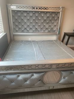 Bed frame and living room set