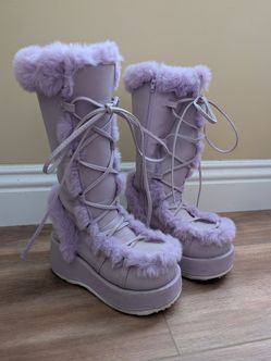 Purple Demonia Platform Boots