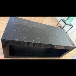 LED Black Coffee Tables for Living Room with 16 Colors LED Lights Modern Coffee Table with Storage Drawer Rectangle Center Table for Home Furniture