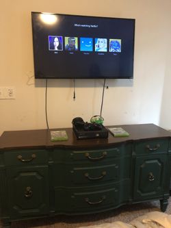 Antique dresser, tv and Xbox