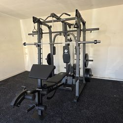(New in boxes) Smith Machine w Multi-use Adjustable bench |🔴Weights Not included| Pick Only Deal!