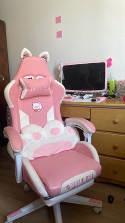 cute pink gamer chair