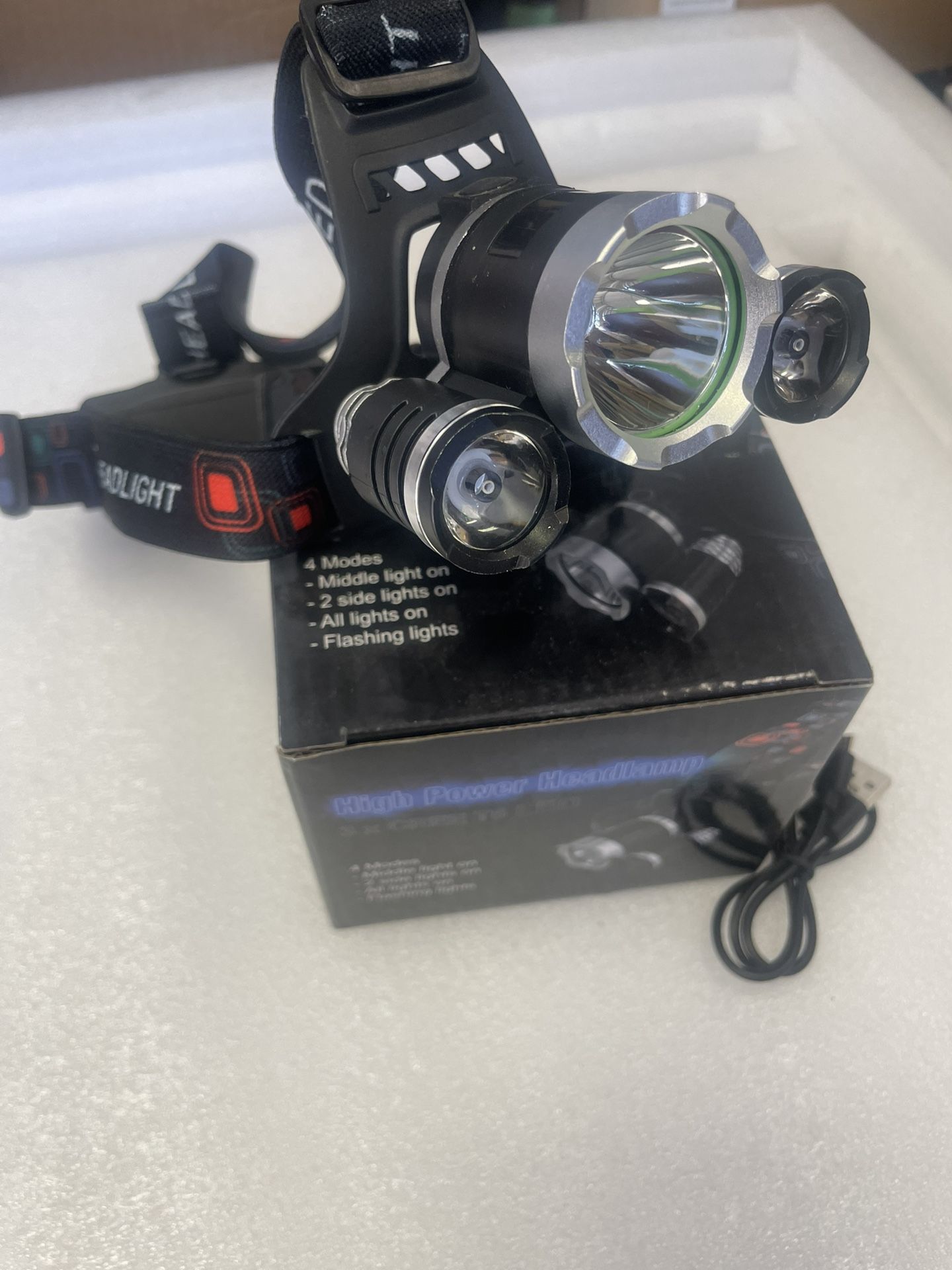 Rechargeable LED Head Torch Lamp Headlamp Headlight Flashlight Lamp