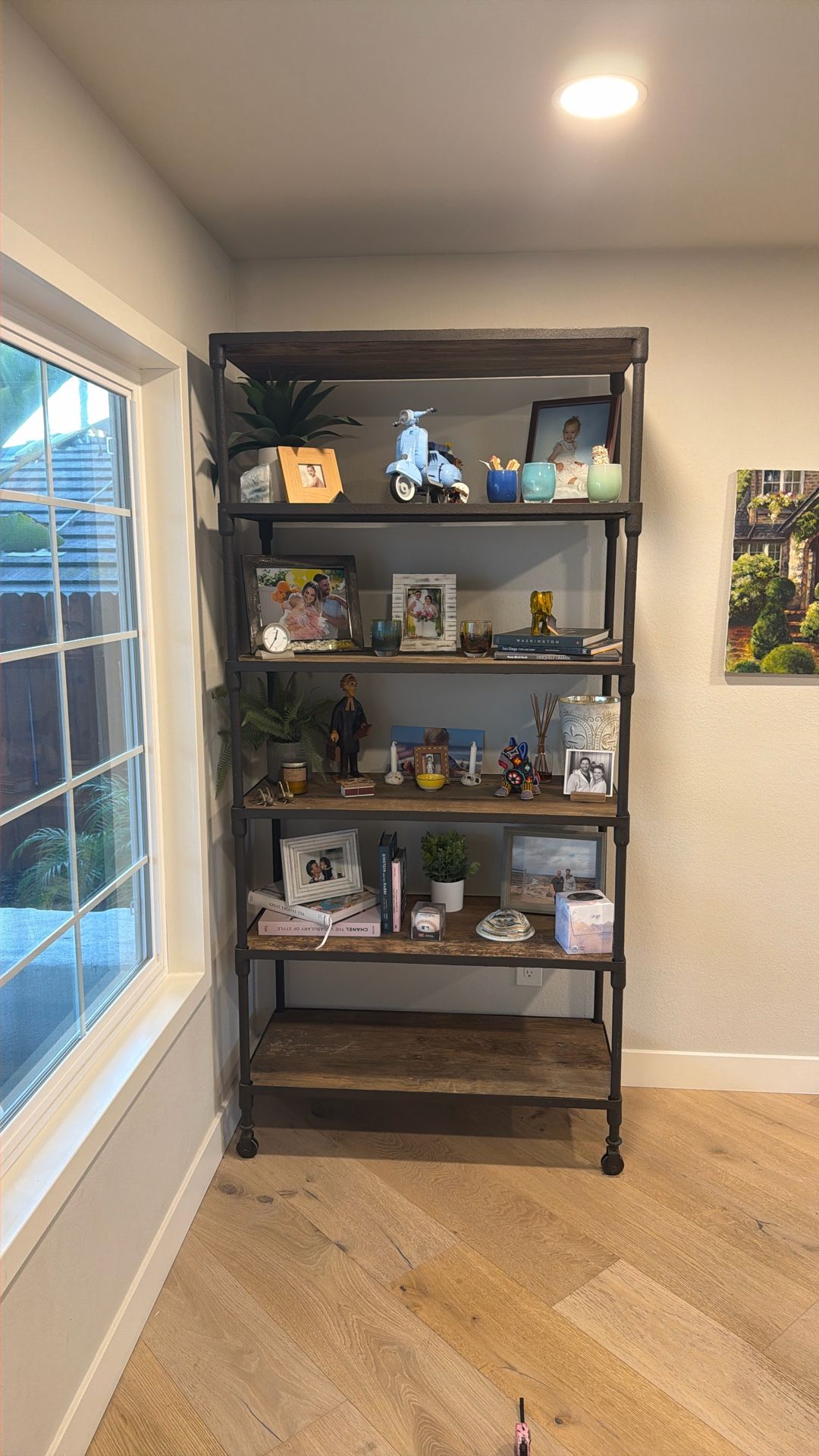 Extra tall Iron And Wood Shelf