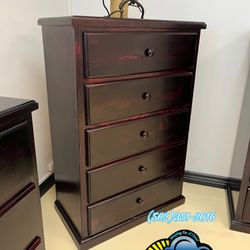 Five Drawer Dresser Cherry Cajonera Comoda De Pino Nuevo Mueble 