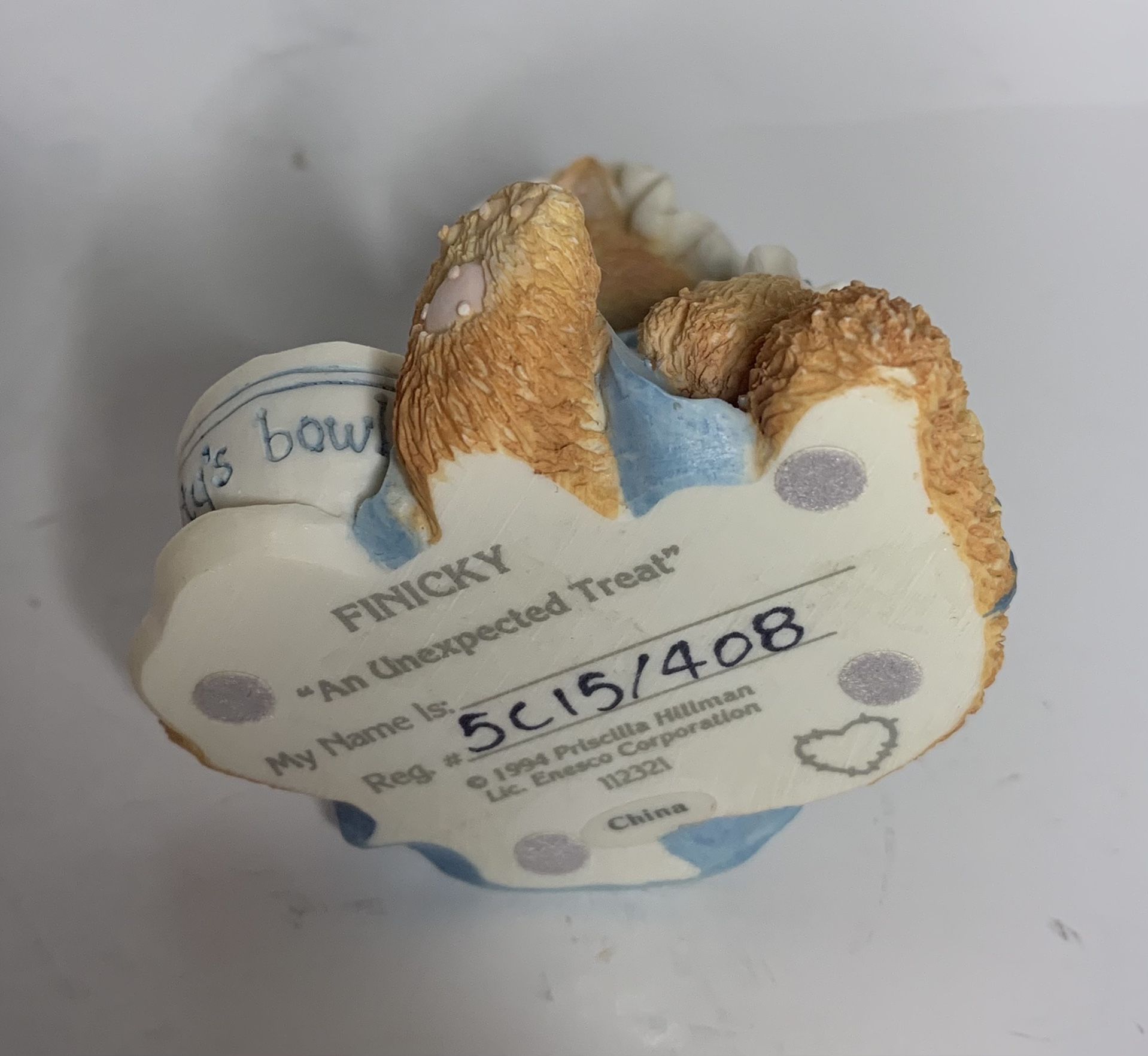 Vintage 1994 Enesco Calico Kittens Figurines Finicky, Observant, Mischievious