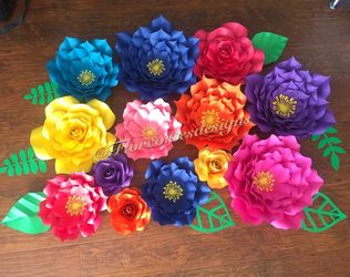 Paper flowers flores de papel