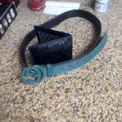 Mens Vintage Gucci Wallet And Belt
