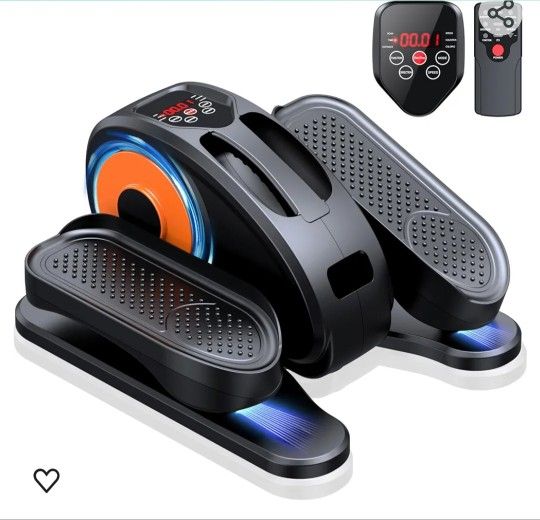 Under Desk Elliptical Machine, Ellipse Leg Exerciser for Seniors Fully Assembled, Quiet & Portable Electric Seated Pedal Exerciser with Remote Control