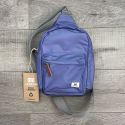 ORI London nylon one shoulder sling bag purple