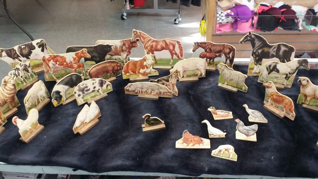 Vintage card board Farm Animals