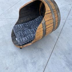 Barrel dog bed